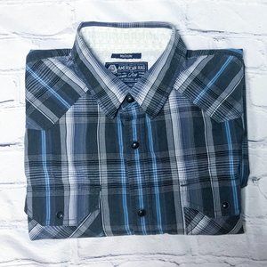 American Rag Men's Shirt Blue-Gray Cotton Long Sleeve Size M